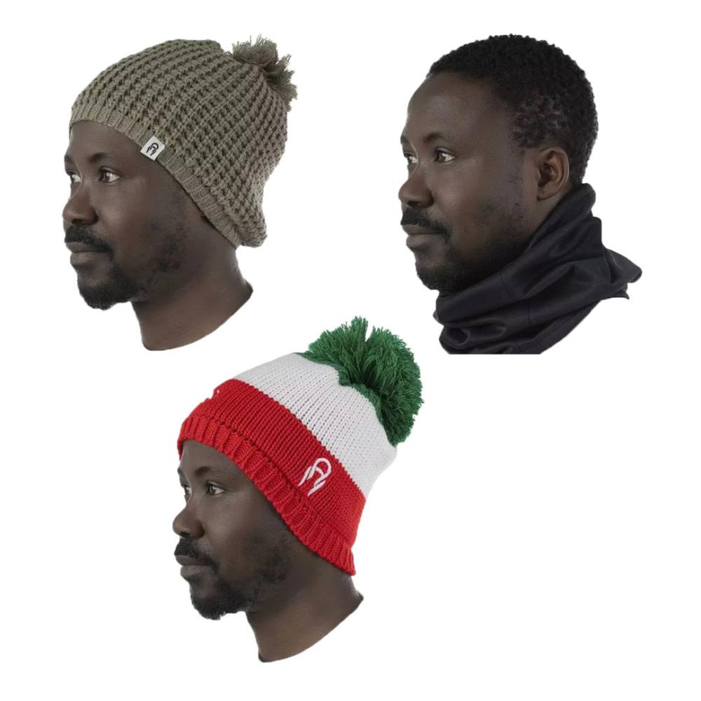 کلاه پشمی و اسکارف میکروپلار زمستانه A